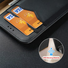 Заредете изображение във визуализатора на галерията – Dux Ducis Hivo case for Samsung Galaxy S23 flip cover wallet stand RFID blocking red
