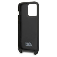 Заредете изображение във визуализатора на галерията – Karl Lagerfeld KLHCP14XSTKMK iPhone 14 Pro Max 6.7" black/black hardcase Monogram Ikonik Patch
