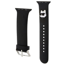 Заредете изображение във визуализатора на галерията – Karl Lagerfeld 3D Rubber Choupette Heads Strap for Apple Watch 38/40/41mm - Black
