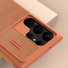 Заредете изображение във визуализатора на галерията – Nillkin Qin Leather Pro Case for Samsung Galaxy S23 Ultra Cover with Flip Camera Cover Black
