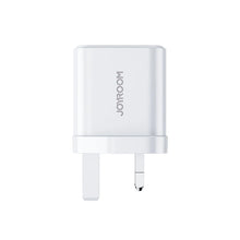 Заредете изображение във визуализатора на галерията – UK Joyrooom FlashSeries JR-TCF05 20W USB-A USB-C charger - white
