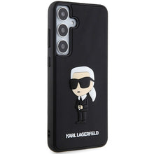 Заредете изображение във визуализатора на галерията – Original Pouch KARL LAGERFELD  hardcase 3D Rubber Ikonik KLHCS24M3DRKINK for Samsung Galaxy S24 Plus black
