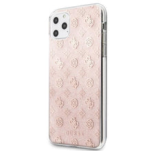 Заредете изображение във визуализатора на галерията – Guess GUHCN65TPERG iPhone 11 Pro Max różowy/pink hard case 4G Peony Glitter
