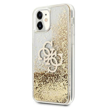 Заредете изображение във визуализатора на галерията – Original Case GUESS hardcase 4G Big Liquid Glitter GUHCN61LG4GGO for Iphone 11/ Xr Gold
