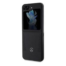 Заредете изображение във визуализатора на галерията – Mercedes Leather Urban case for Samsung Galaxy Z Flip 5 - black
