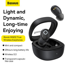 Заредете изображение във визуализатора на галерията – BASEUS TWS True Wireless Earphones Bowie WM02 black NGTW180101
