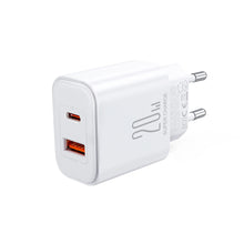 Заредете изображение във визуализатора на галерията – EU Joyroom JR-TCF05 20W USB-A USB-C charger + USB-C cable - white
