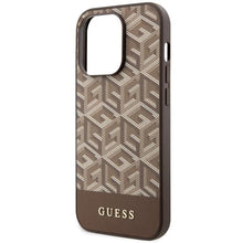 Заредете изображение във визуализатора на галерията – Guess GUHMP14XHGCFSEW iPhone 14 Pro Max 6.7" brown/brown hard case GCube Stripes MagSafe
