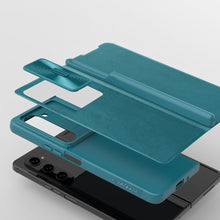 Заредете изображение във визуализатора на галерията – Nillkin Qin Leather Pro Samsung Galaxy Z Fold 5 Leather Flip Case with Camera Cover - Green
