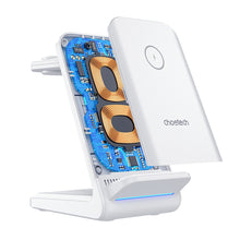 Заредете изображение във визуализатора на галерията – Choetech T608 15W 4in1 induction charging station - white
