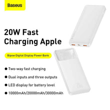 Заредете изображение във визуализатора на галерията – Power bank baseus bipow - 10 000mah lcd quick charge pd20w white ppdml-l02 - TopMag
