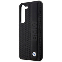 Заредете изображение във визуализатора на галерията – Original faceplate case BMW BMHCS23M22RDPK for SAMSUNG S23 Plus (Textured and Big Logo Stripe / black)

