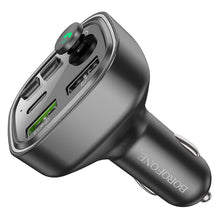 Заредете изображение във визуализатора на галерията – Borofone Transmitter FM BC48 Broad MP3, Bluetooth - 2xUSB + Type C - QC 3.0 18W black
