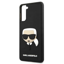 Заредете изображение във визуализатора на галерията – Оригинален гръб Karl Lagerfeld за samsung s21 plus (3d rubber karl`s head / black) - TopMag
