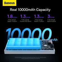 Заредете изображение във визуализатора на галерията – Baseus Adaman2 power bank with digital display 2x USB-A / 1x USB-C 10000mAh 30W - white
