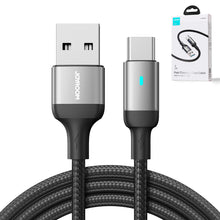 Заредете изображение във визуализатора на галерията – Joyroom USB cable - USB C 3A for fast charging and data transfer A10 Series 1.2 m black (S-UC027A10)
