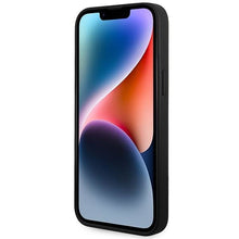 Заредете изображение във визуализатора на галерията – AMG AMHMP14XOSDBK iPhone 14 Pro Max 6.7" black/black hardcase Leather Curved Lines MagSafe
