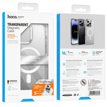 Заредете изображение във визуализатора на галерията – HOCO AS3 Amber case compatible with MagSafe for IPHONE 15 PRO MAX transparent black
