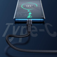 Заредете изображение във визуализатора на галерията – Baseus Cafule cable USB Type C SuperCharge 40W Quick Charge 3.0 QC 3.0 cable 1m gray-black (CATKLF-PG1) - TopMag
