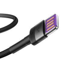 Заредете изображение във визуализатора на галерията – Baseus Cafule cable USB Type C SuperCharge 40W Quick Charge 3.0 QC 3.0 cable 1m gray-black (CATKLF-PG1) - TopMag
