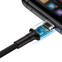 Заредете изображение във визуализатора на галерията – Baseus Cafule cable USB Type C SuperCharge 40W Quick Charge 3.0 QC 3.0 cable 1m gray-black (CATKLF-PG1) - TopMag
