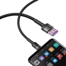 Заредете изображение във визуализатора на галерията – Baseus Cafule cable USB Type C SuperCharge 40W Quick Charge 3.0 QC 3.0 cable 1m gray-black (CATKLF-PG1) - TopMag

