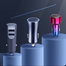 Заредете изображение във визуализатора на галерията – Baseus Magic Series Dual QC Car Charger with digital display 2x USB QC3.0 45W 6A Red (CCMLC20A-09) - TopMag
