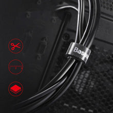 Заредете изображение във визуализатора на галерията – Baseus Rainbow Circle hook and loop Straps to organizing cables 1m Gray (ACMGT-E0G) - TopMag
