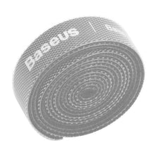 Заредете изображение във визуализатора на галерията – Baseus Rainbow Circle hook and loop Straps to organizing cables 1m Gray (ACMGT-E0G) - TopMag
