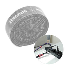 Заредете изображение във визуализатора на галерията – Baseus Rainbow Circle hook and loop Straps to organizing cables 1m Gray (ACMGT-E0G) - TopMag
