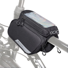 Заредете изображение във визуализатора на галерията – Wozinsky frame bike bag + detachable phone cover up to 6.5 "1.5l black (WBB7BK)
