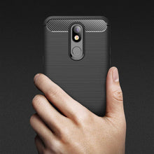 Заредете изображение във визуализатора на галерията – Carbon Case Flexible Cover TPU Case for LG K40 X420 black - TopMag
