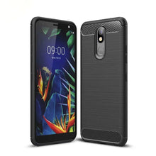 Заредете изображение във визуализатора на галерията – Carbon Case Flexible Cover TPU Case for LG K40 X420 black - TopMag
