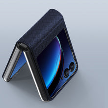 Заредете изображение във визуализатора на галерията – Leather wallet case for Motorola Razr 40 Ultra Dux Ducis Bril - blue
