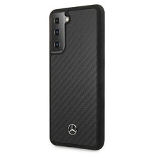 Заредете изображение във визуализатора на галерията – Original faceplate case MERCEDES MEHCS21SRCABK for SAMSUNG S21 (Urban Line / black carbon)

