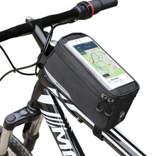 Заредете изображение във визуализатора на галерията – Wozinsky frame bike bag phone cover up to 6.5 inch 1l black (WBB6BK) - TopMag
