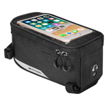 Заредете изображение във визуализатора на галерията – Wozinsky frame bike bag phone cover up to 6.5 inch 1l black (WBB6BK) - TopMag
