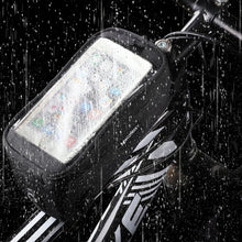Заредете изображение във визуализатора на галерията – Wozinsky frame bike bag phone cover up to 6.5 inch 1l black (WBB6BK) - TopMag
