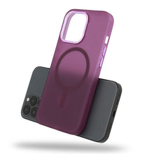Заредете изображение във визуализатора на галерията – Magnetic Frosted Case for Iphone 15 Pro Purple
