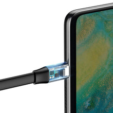 Заредете изображение във визуализатора на галерията – Baseus Simple flat cable USB / USB Type C SuperCharge 5A 40W Quick Charge 3.0 QC 3.0 23cm gray (CATMBJ-BG1) - TopMag

