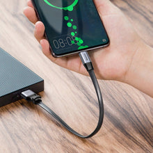 Заредете изображение във визуализатора на галерията – Baseus Simple HW Quick Charge Charging Data Cable USB For Type-C 5A 40W 23cm gold (CATMBJ-BV3) - TopMag
