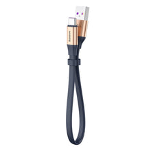 Заредете изображение във визуализатора на галерията – Baseus Simple HW Quick Charge Charging Data Cable USB For Type-C 5A 40W 23cm gold (CATMBJ-BV3) - TopMag
