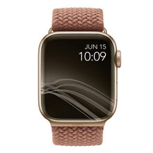 Заредете изображение във визуализатора на галерията – UNIQ pasek Aspen Apple Watch 40/38/41mm Series 4/5/6/7/8/SE/SE2 Braided różowy/grapefruit pink
