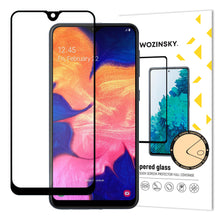 Заредете изображение във визуализатора на галерията – Wozinsky Tempered Glass Full Glue Super Tough Screen Protector Full Coveraged with Frame Case Friendly for Samsung Galaxy A10 black - TopMag
