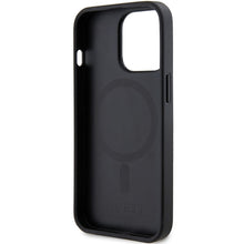 Заредете изображение във визуализатора на галерията – Original Case GUESS hardcase Saffiano MagSafe GUHMP13XPSAHMCK for Iphone 13 Pro Max black
