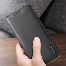 Заредете изображение във визуализатора на галерията – Dux Ducis Hivo case Samsung Galaxy S23+ flip cover wallet stand RFID blocking brown
