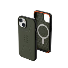Заредете изображение във визуализатора на галерията – ( uag ) urban armor gear civilian compatible with magsafe гръб за iphone 13 / 14 green
