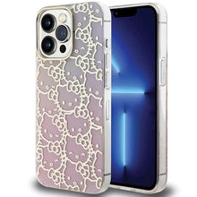 Заредете изображение във визуализатора на галерията – Hello Kitty IML Gradient Electrop Crowded Kitty Head Case for iPhone 14 Pro Max - Pink
