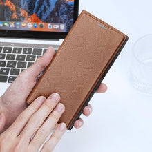 Заредете изображение във визуализатора на галерията – Dux Ducis Skin X2 case Samsung Galaxy S23 Ultra flip case wallet stand brown
