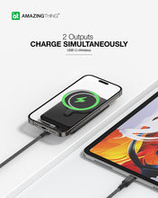 Заредете изображение във визуализатора на галерията – Amazing Thing Power bank Thunder Pro Stand 5000mAh TPM5KSBK - Type C - magnetic with induction charger black
